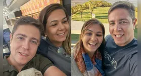 Apresentador postou uma série de fotos com a amada nas redes
