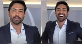 O apresentador fez o repórter que estava em um shopping cair na risada