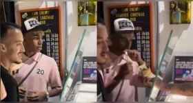 O momento foi registrado e divulgado nas redes sociais por Fabricio Luminato, proprietário do estabelecimento Lumi Creamy.
