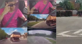 As imagens do acidente foram captadas por uma câmera instalada no carro do influenciador Lucas Guerra