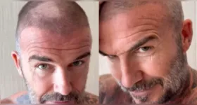 O momento foi registrado por sua esposa, Victoria Beckham