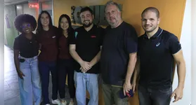 Equipe da ESPN participa de programa na Rádio Clube do Pará, sendo recebidos pelo jornalista Saulo Zaire.