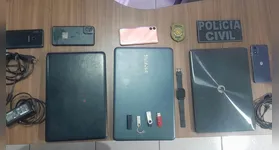 Aparelhos eletrônicos encontrados pela PC