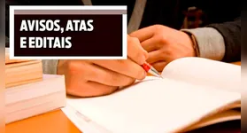 Confira os editais publicados nesta quarta-feira, 06/08