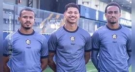 Freitas (esquerda), Marrony (centro) e Kayky (direita), nos novos contratados do Remo