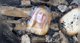 Imagem de Nossa Senhora de Fátima é encontrada intacta entre os escombros após incêndio.