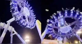 O equipamento teve sua estrutura central rompida de forma inesperada