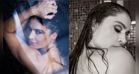 Nas imagens, Franciely Freduzeski aparece em diferentes poses sensuais.