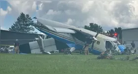 Partes da aeronave se romperam na queda