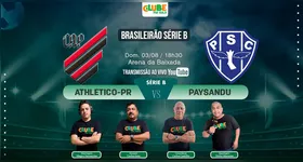 A Rádio Clube do Pará transmite todas as emoções de Athletico-PR x Paysandu neste domingo (3).