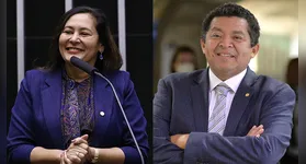 A deputada federal Dilvanda Faro e o senador Beto Faro