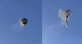 Jovem que estava no balão conta como escapou da tragédia em SC, enquanto lamenta a perda dos pais, que não conseguiram sair a tempo.