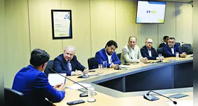 O conselheiro Fernando Ribeiro, presidente do TCE-PA, esteve em Brasília e reuniu com o diretor-geral da Aneel Sandoval Feitosa.