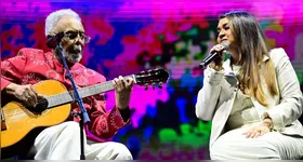 Preta subiu ao palco com o pai em show no mês de abril em São Paulo
