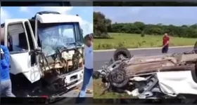 Colisão entre carro de passeio e caminhão perto da comunidade do Prata está sob investigação.