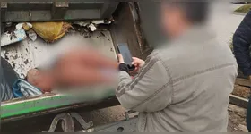Vídeos mostram funcionários manuseando boneca sexual durante coleta em Blumenau, em Santa Catarina.