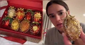 Bruna foi presenteada com uma caixa de "Morango do amor de luxo" no valor de R$ 2.100.