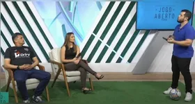 Técnico Claudinei Oliveira do Paysandu no Jogo Aberto com Liane Coelho e Danilo Pires
