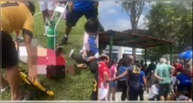 Homem desmaia durante partida de futebol entre amigos em clube privado em Ananindeua.