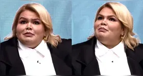 Thais Carla exibe novo visual no Baile do BB, em São Paulo, após perder 50 kg com cirurgia bariátrica.