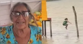 Idosa de 81 anos surpreende com saltos ousados em rio