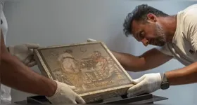 A peça está agora em exposição ao lado de outros artefatos recuperados na área ao redor do Monte Vesúvio