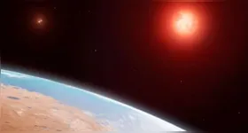 Esse planeta é cerca de duas vezes mais massivo que a Terra, com um lado coberto por vastos oceanos e outro permanentemente voltado para sua estrela, com temperaturas que chegam a 295°C.