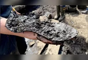 Calçado do pé grande romano