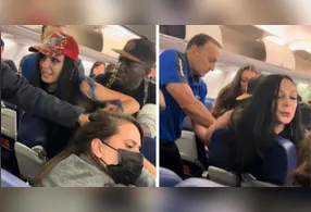 Americana puxa cabelo e cospe em brasileira durante voo.