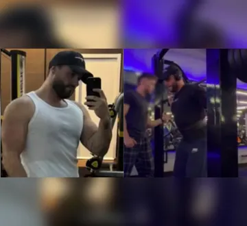 Imagem ilustrativa da imagem Vídeo: homem quebra as duas pernas durante agachamento na academia