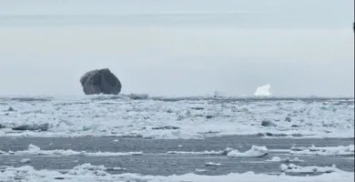 Imagem ilustrativa da imagem Iceberg preto é flagrado por pescador no Atlântico Norte