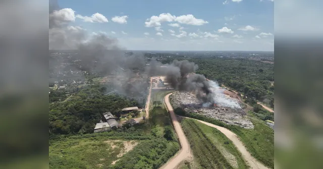 Imagem ilustrativa da notícia VÍDEO: Grande Belém é coberta por fumaça após incêndio no Aurá