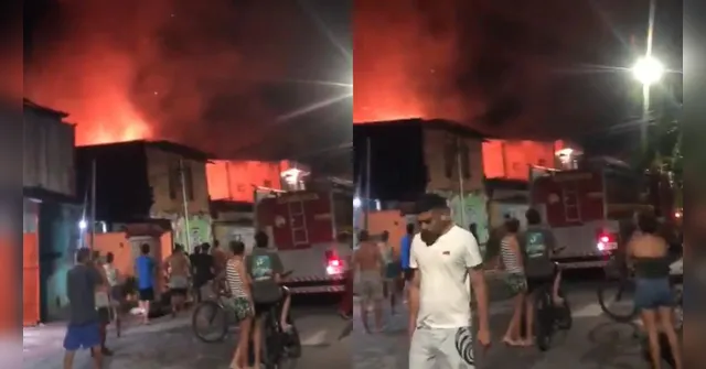 Imagem ilustrativa da notícia VÍDEO: Incêndio destrói casas e deixa famílias desabrigadas no Guamá