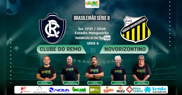 Imagem ilustrativa da notícia Tem Jogo no DOL e na Clube: ouça Remo x Novorizontino