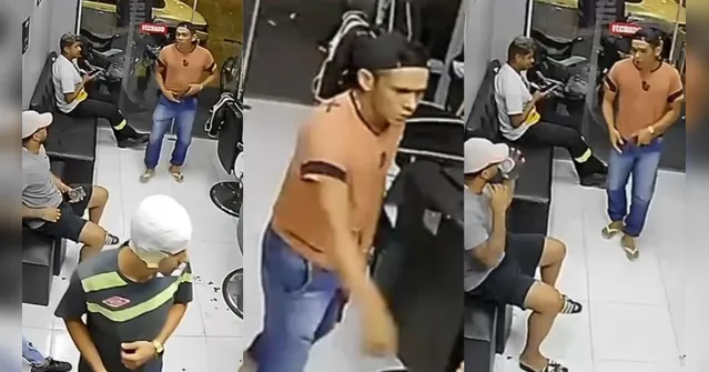 Imagem ilustrativa da notícia Homem invade barbearia, rouba clientes e arma de PM na Marambaia