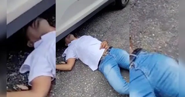 Imagem ilustrativa da notícia Vídeo: Homem suspeito de assaltar em Belém é agredido por Motoboys