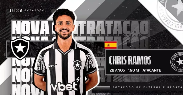 Imagem ilustrativa da notícia Botafogo oficializa atacante espanhol para assumir camisa 9