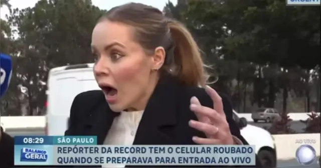 Imagem ilustrativa da notícia Repórter da Record é assaltada antes de entrada ao vivo