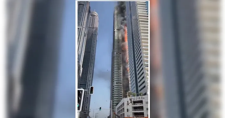 Imagem ilustrativa da notícia Dubai: incêndio de grandes proporções atinge edifício de 67 andares 
