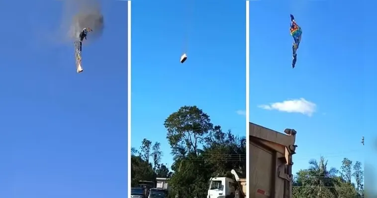 Imagem ilustrativa da notícia Imagens fortes: novo vídeo mostra vítimas se jogando do balão