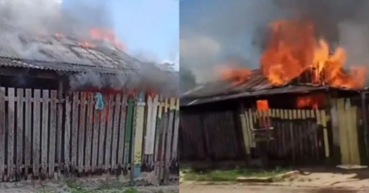 Imagem ilustrativa da notícia Incêndio em Breu Branco: homem ateia fogo na própria casa