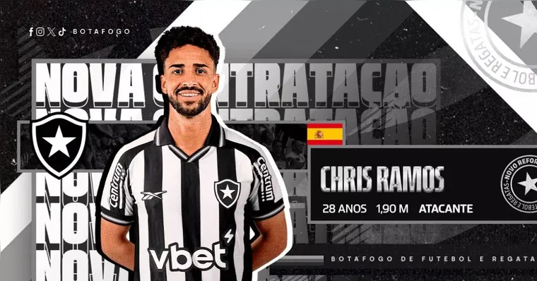Imagem ilustrativa da notícia Botafogo oficializa atacante espanhol para assumir camisa 9