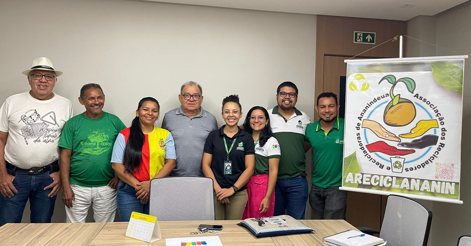 Em reunião, representantes do SINDMEPA e da Associação A Reciclananin definiram os primeiros passos do projeto