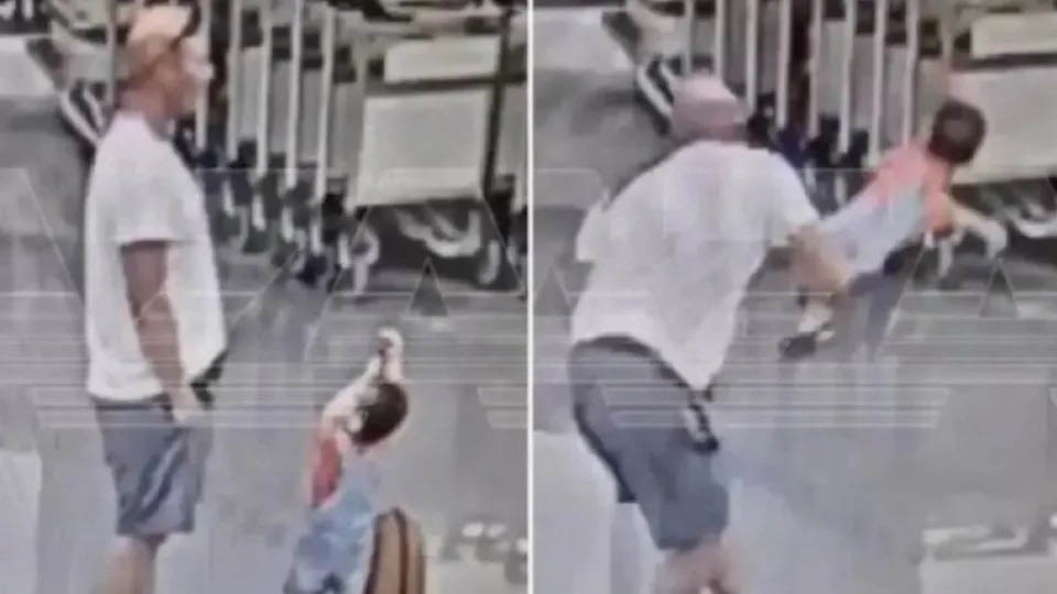 Momento em que a criança é abordada pelo suspeito