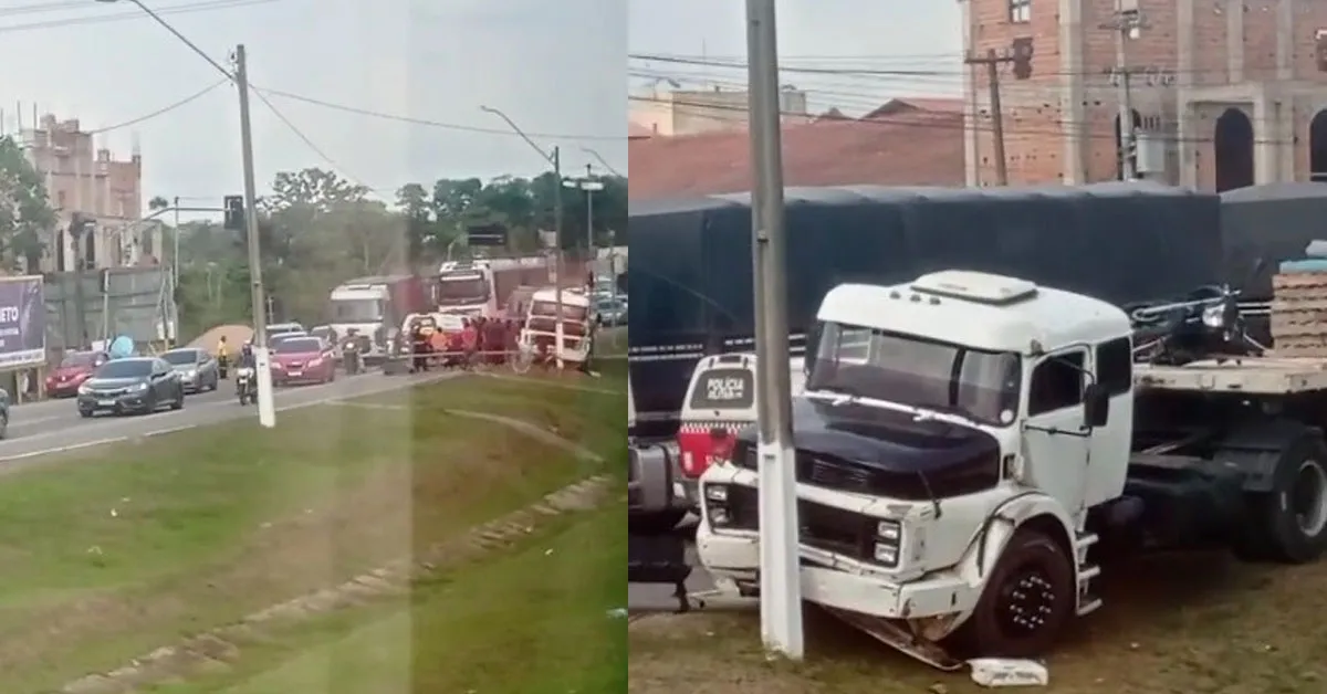 Caminhão atropela casal em bicicleta e mata mulher na BR-316, em Marituba