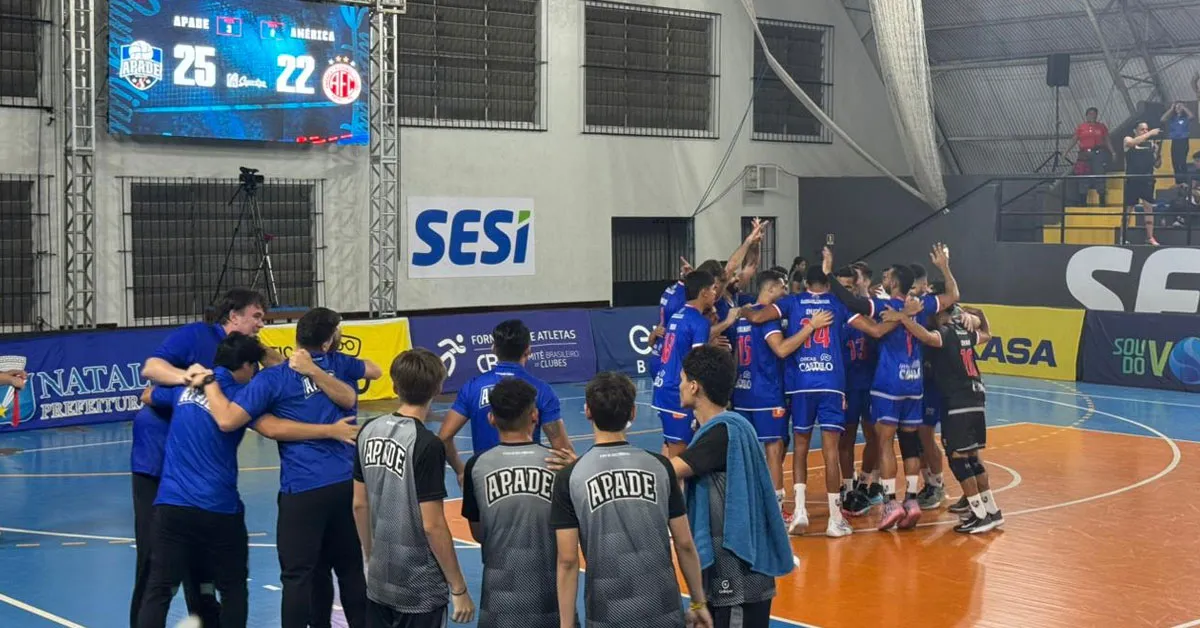 Apade estreia com triunfo por 3 sets a 0 sobre o América-RN na Super Liga B