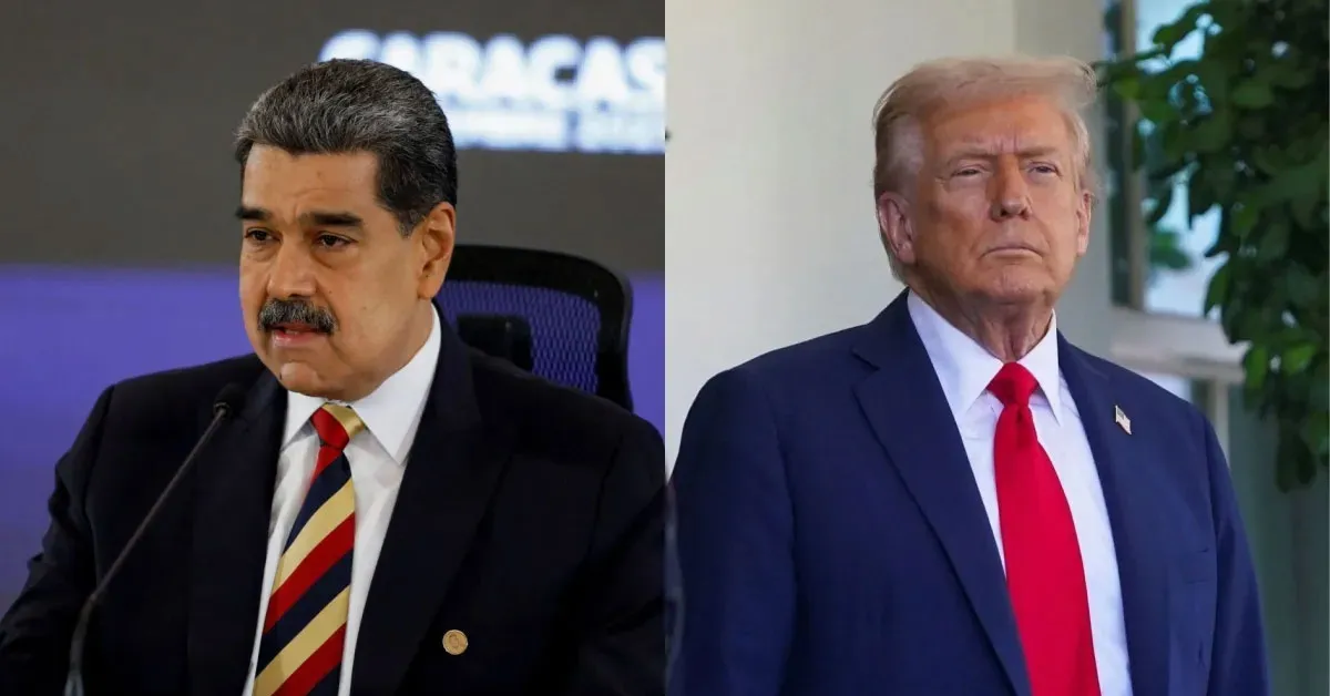 Ditador da Venezuela, Nicolás Maduro, e o presidente dos EUA, Donald Trump  •