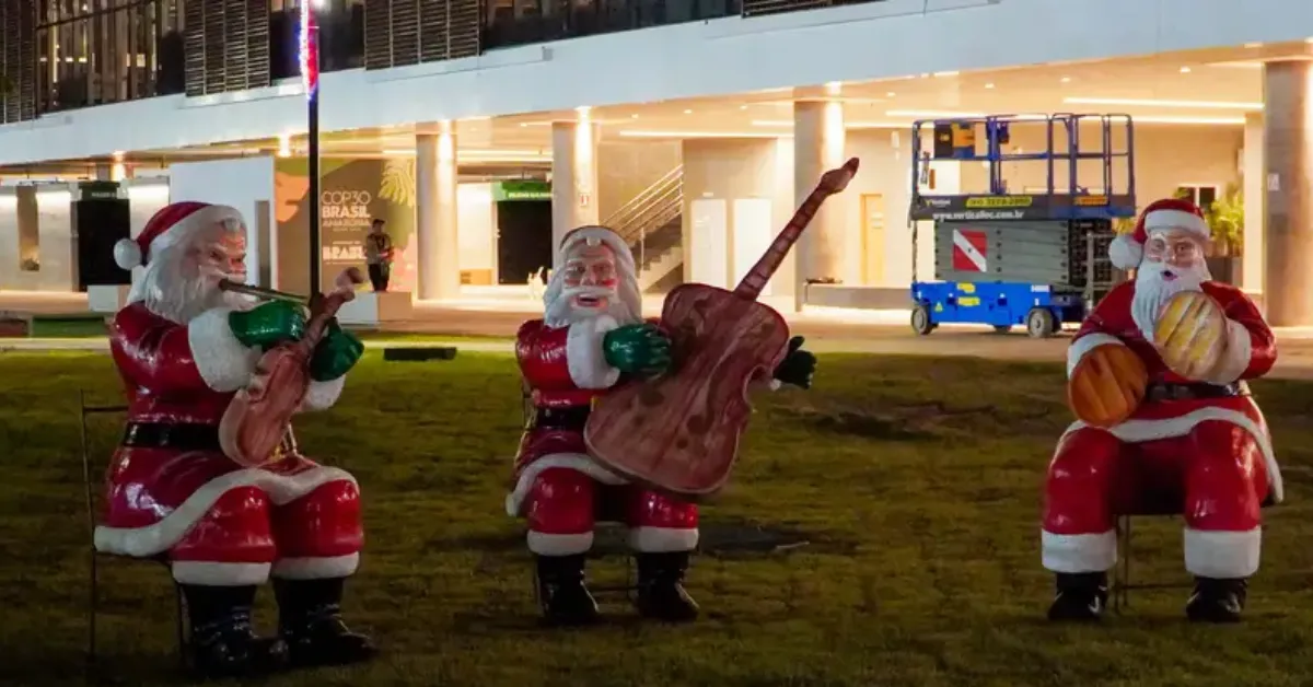 Parque da Cidade recebe decoração especial e se prepara para a abertura oficial do Natal Encantado, com desfile, caravana da Coca-Cola e show de drones.