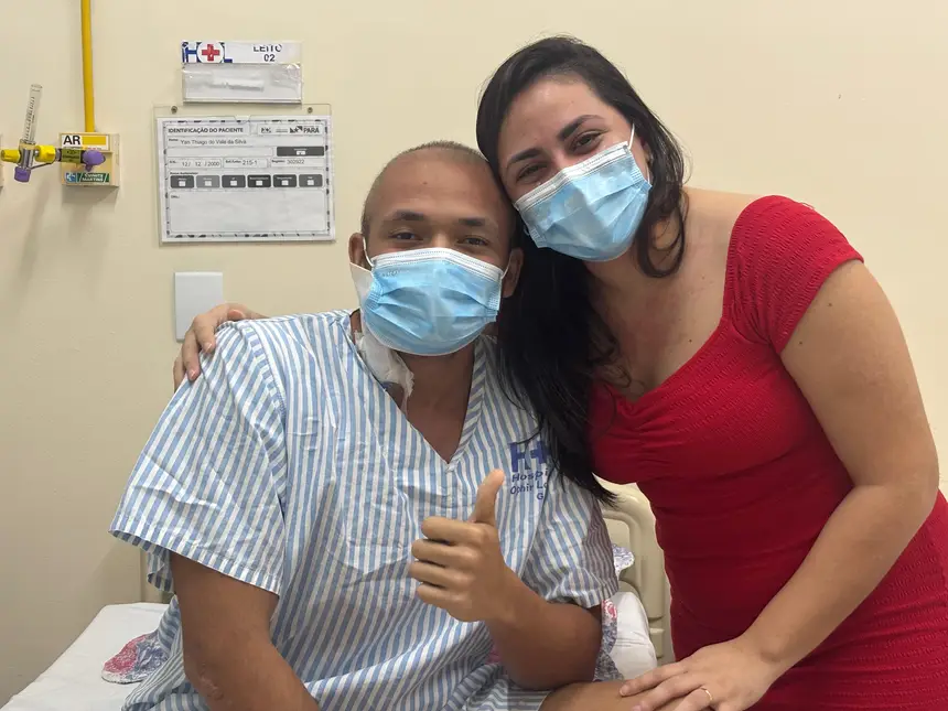 Yan Tiago e a esposa, Beatriz Monteiro.