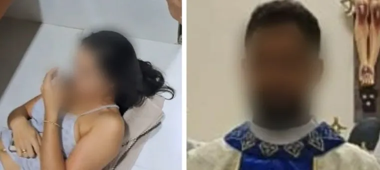 Noivo flagra noiva em situação constrangedora com padre